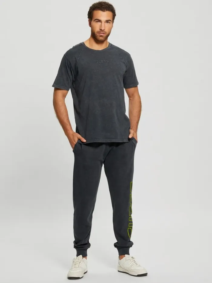 Men GUESS Dargen Signature Tee Black Activewear
