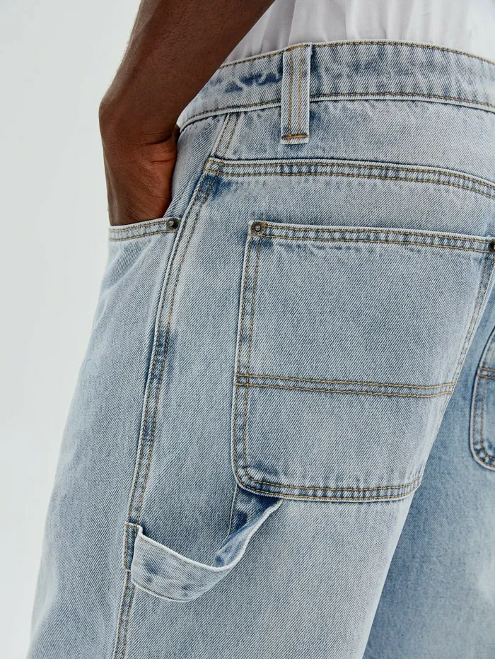 Men GUESS GUESS Originals Kit Carpenter Jeans Go Crest Lt Wash Jeans and Denim