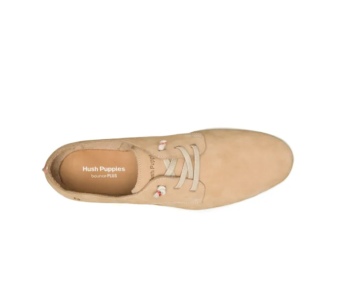 Men Hush Puppies Everyday Lace Up Tan Nubuck Sneakers