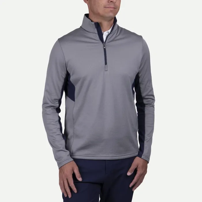 Men Hydraulic Midlayer HalfZip Pewteratlanta Blue KJUS Midlayers and Sweaters