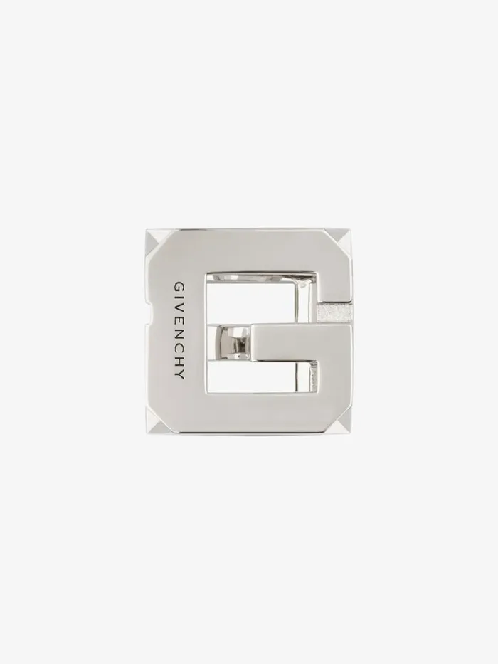 Men Jewelry Givenchy G Cube Ring In Metal Silvery