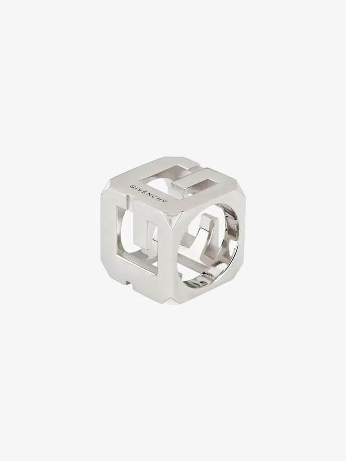 Men Jewelry Givenchy G Cube Ring In Metal Silvery Men Jewelry Givenchy G Cube Ring In Metal Silvery