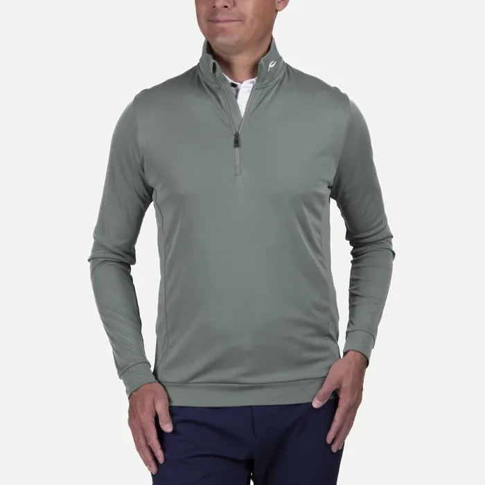 Men Kallen HalfZip Green Smoke KJUS Midlayers and Sweaters