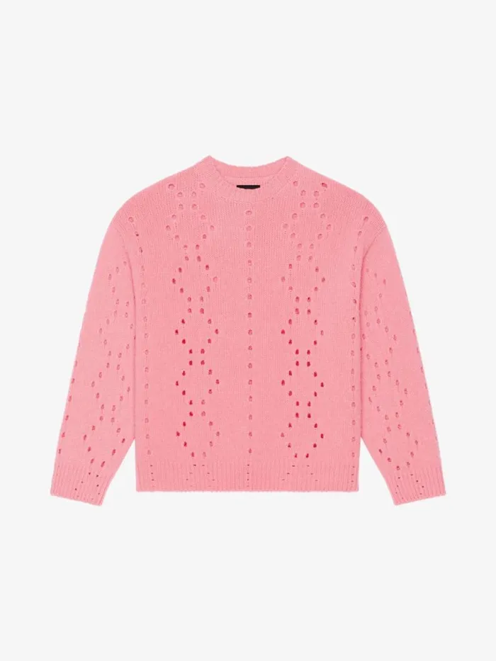 Men Knitwear Givenchy Oversized Sweater In Wool Flamingo