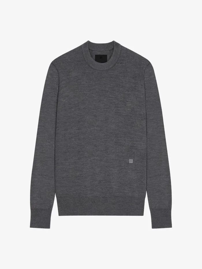 Men Knitwear Givenchy Sweater In Wool And Cashmere Medium Grey