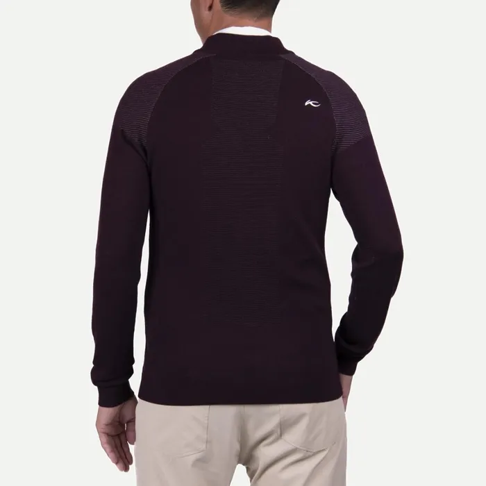 Men Kulm HalfZip 8211 Golf Midlayer HalfZip Pullover Nightshadepewter KJUS Midlayers and Sweaters
