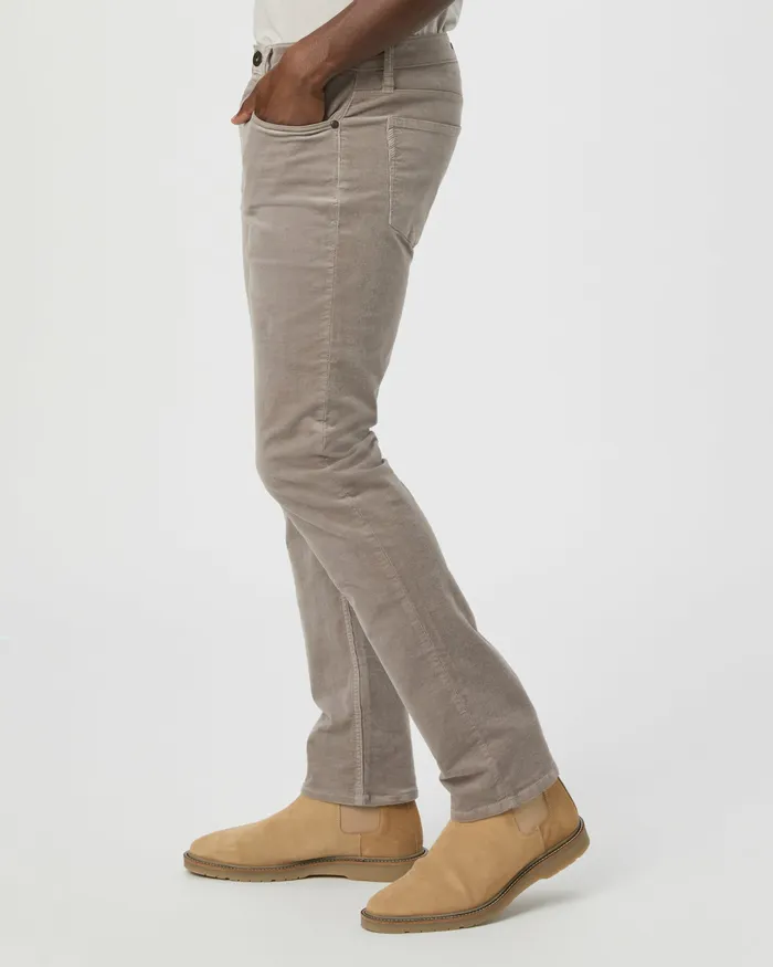 Men Lennox Slim Pant 8211 Silver Pearl Corduroy Pants and Joggers PAIGE