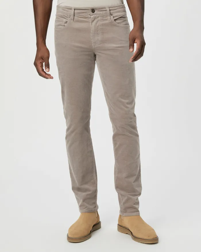 Men Lennox Slim Pant 8211 Silver Pearl Corduroy Pants and Joggers PAIGE
