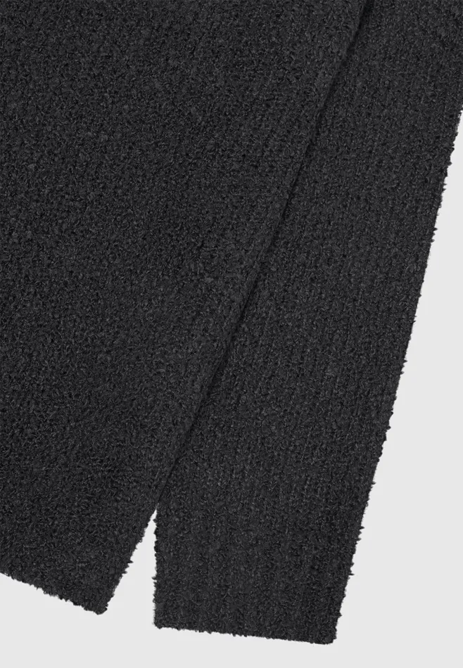 Men Manire De Voir Boucle Knit Polo Jumper Black