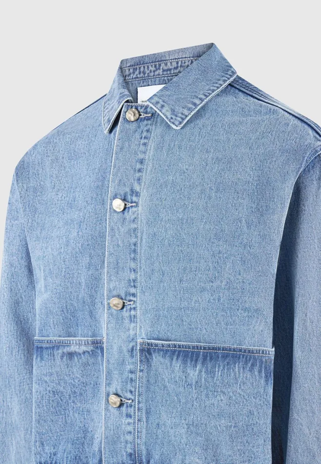 Men Manire De Voir Contrast Stitch Carpenter Jacket Mid Blue