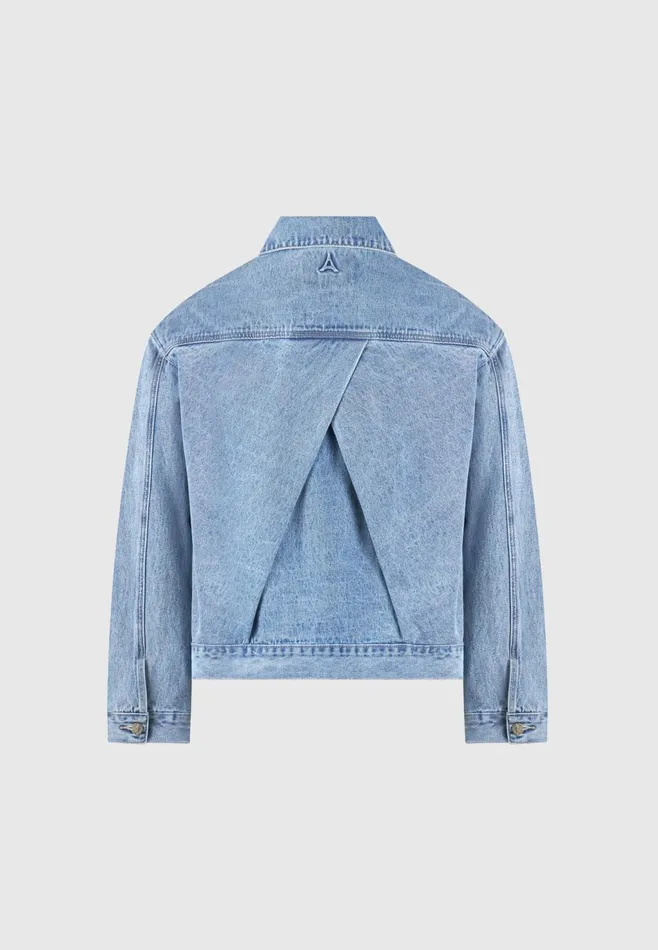 Men Manire De Voir Contrast Stitch Carpenter Jacket Mid Blue
