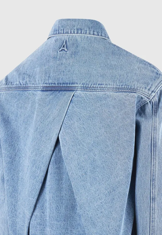 Men Manire De Voir Contrast Stitch Carpenter Jacket Mid Blue