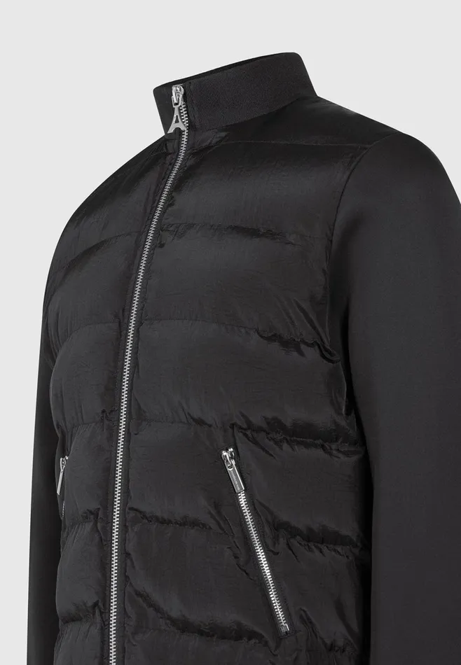 Men Manire De Voir Nylon And Neoprene Quilted Jacket Black