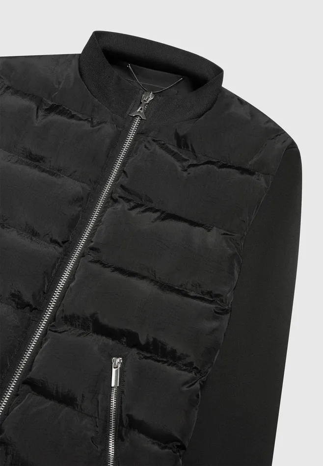 Men Manire De Voir Nylon And Neoprene Quilted Jacket Black