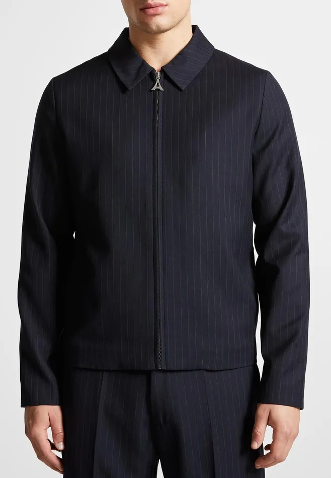Men Manire De Voir Pinstripe Tailored Jacket Navy