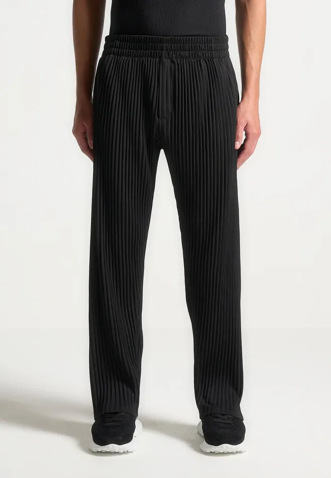 Men Manire De Voir Pleated Trousers Black