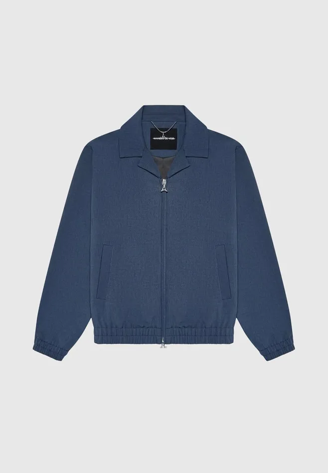 Men Manire De Voir Revere Collar Jacket Blue