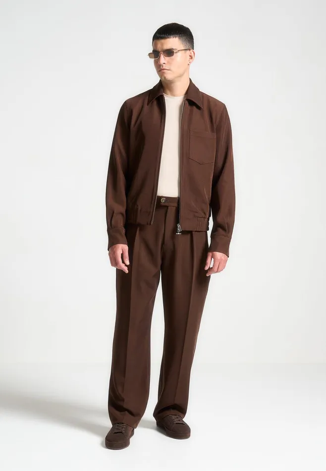 Men Manire De Voir Twill Tailored Jacket Brown