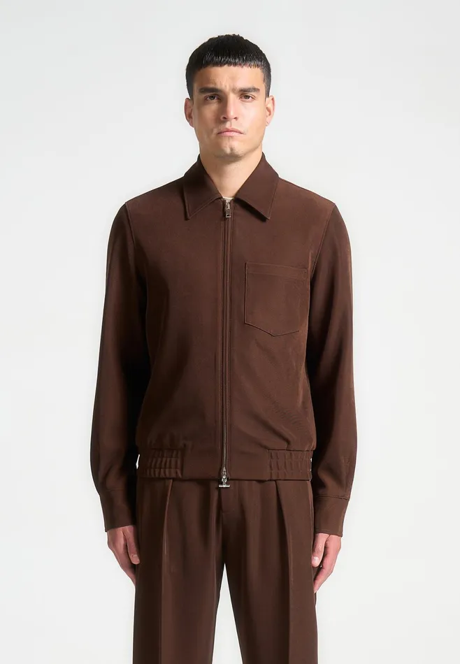 Men Manire De Voir Twill Tailored Jacket Brown