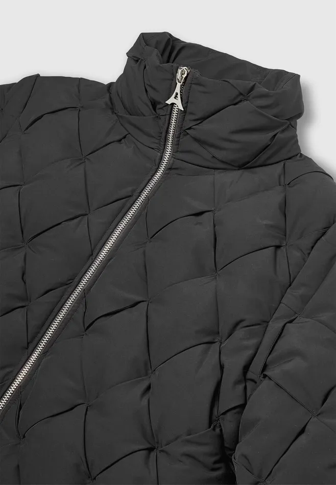 Men Manire De Voir Woven Interlock Puffer Jacket Black