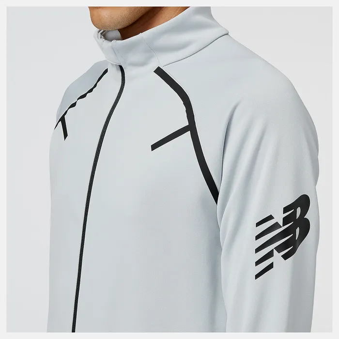 Men New Balance Tenacity Football Training Track Jacket LIGHT ALUMINUM Matching Sets Men New Balance Tenacity Football Training Track Jacket LIGHT ALUMINUM Matching Sets