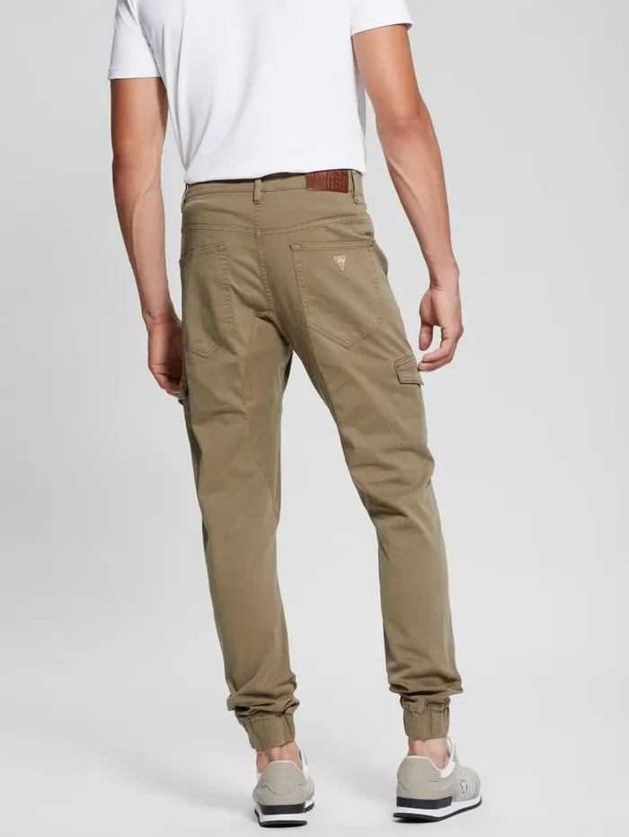 Men New Kombat Tapered Twill Pants Desert Green Pants and Shorts GUESS Men New Kombat Tapered Twill Pants Desert Green Pants and Shorts GUESS