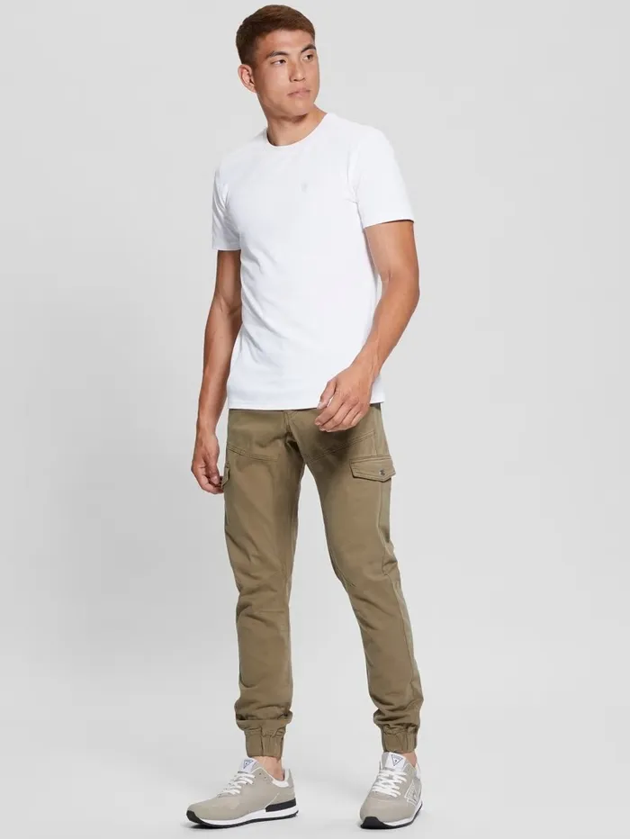 Men New Kombat Tapered Twill Pants Desert Green Pants and Shorts GUESS Men New Kombat Tapered Twill Pants Desert Green Pants and Shorts GUESS