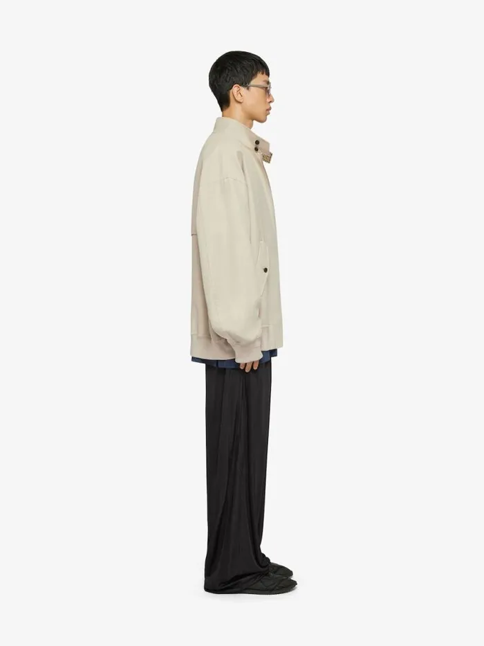 Men Outerwear and Blousons Givenchy Bomber Jacket In Cotton Light Beige