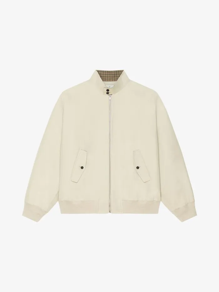 Men Outerwear and Blousons Givenchy Bomber Jacket In Cotton Light Beige