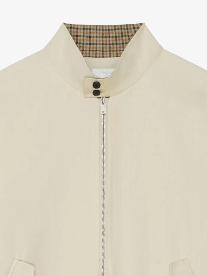 Men Outerwear and Blousons Givenchy Bomber Jacket In Cotton Light Beige