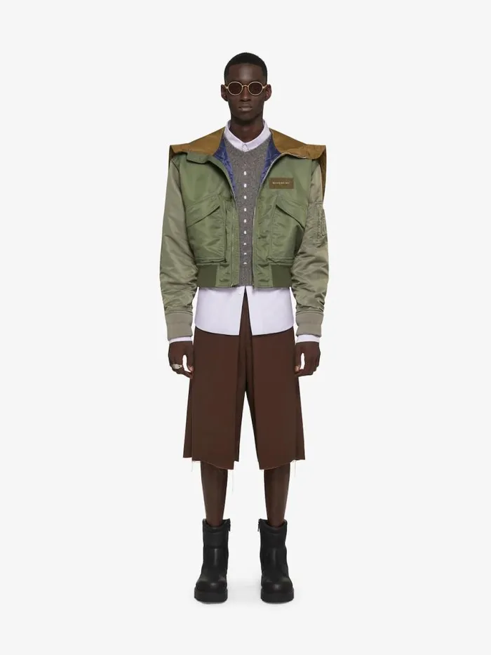 Men Outerwear and Blousons Givenchy Hooded Bomber Jacket Olive Green