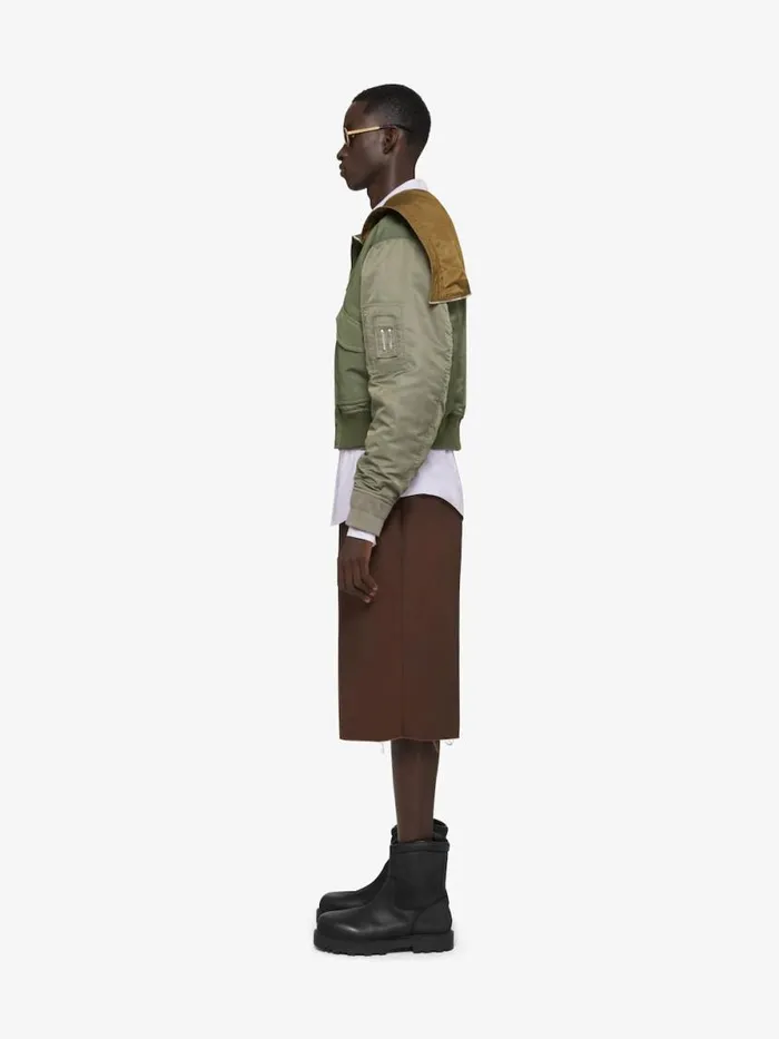 Men Outerwear and Blousons Givenchy Hooded Bomber Jacket Olive Green Men Outerwear and Blousons Givenchy Hooded Bomber Jacket Olive Green