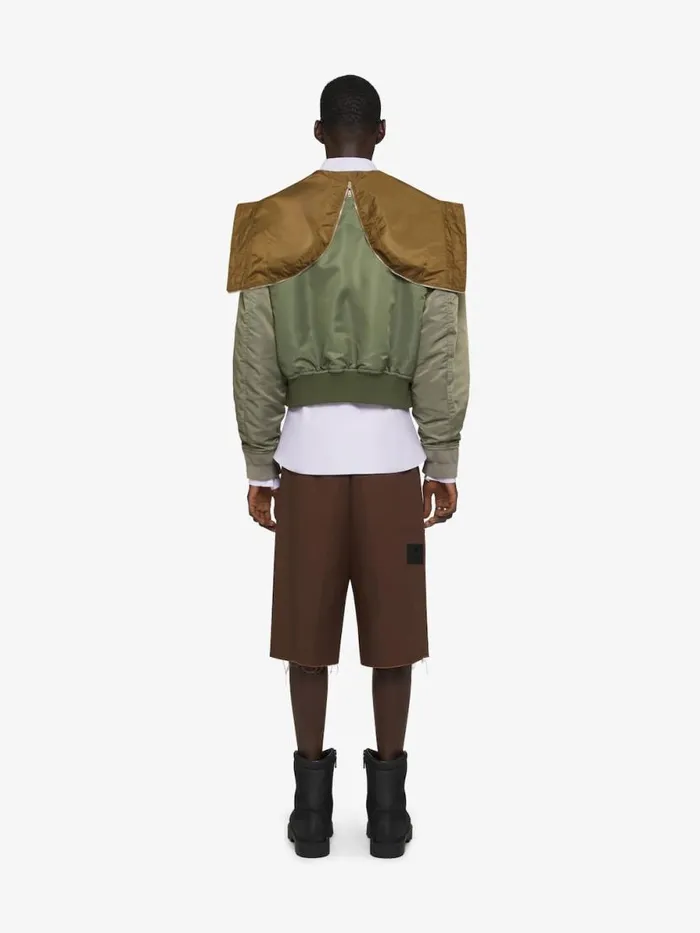 Men Outerwear and Blousons Givenchy Hooded Bomber Jacket Olive Green Men Outerwear and Blousons Givenchy Hooded Bomber Jacket Olive Green