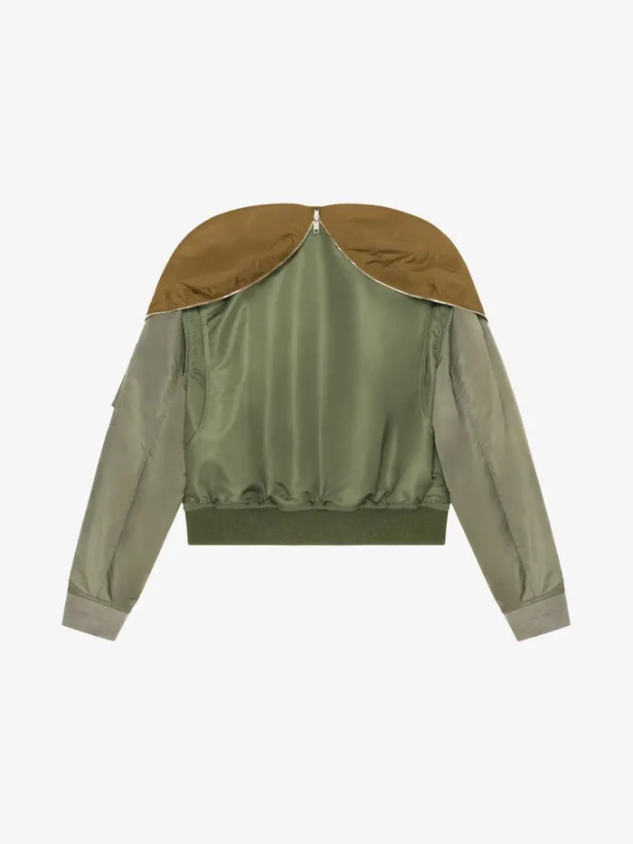 Men Outerwear and Blousons Givenchy Hooded Bomber Jacket Olive Green Men Outerwear and Blousons Givenchy Hooded Bomber Jacket Olive Green