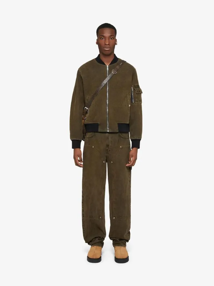 Men Pants and Shorts Givenchy Carpenter Pants In Denim Blackkhaki