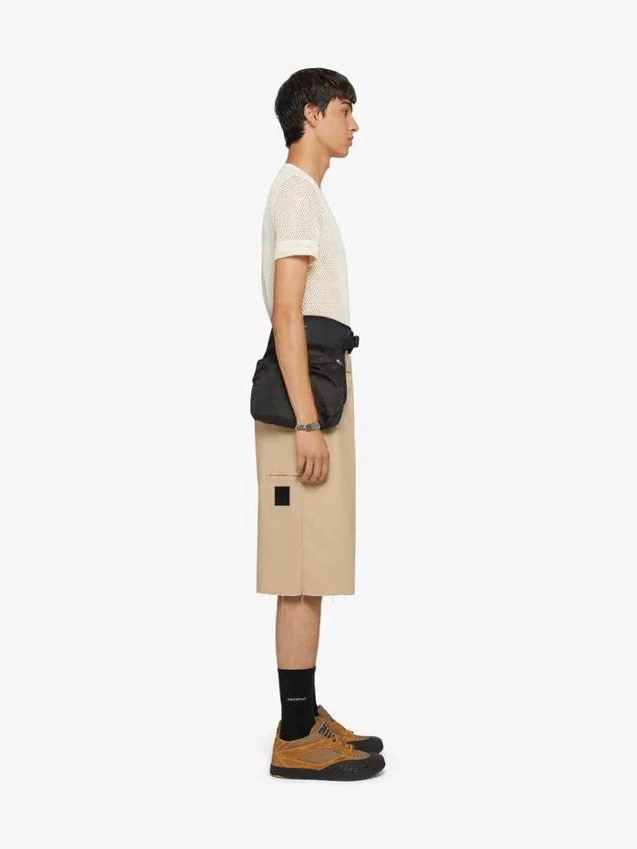 Men Pants and Shorts Givenchy Extra Wide Chino Bermuda Shorts In Canvas Beige