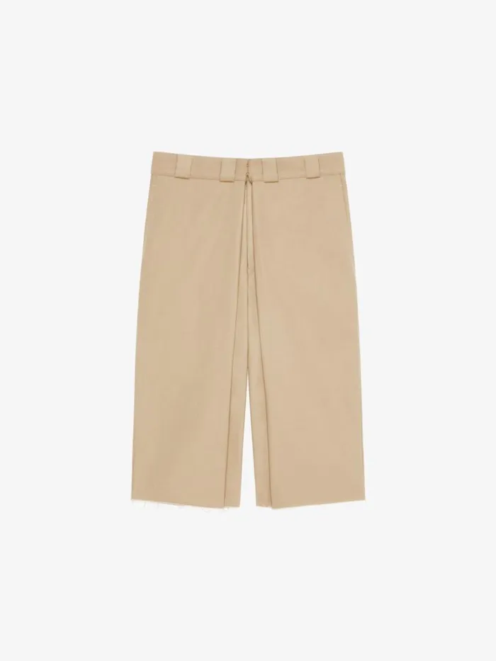 Men Pants and Shorts Givenchy Extra Wide Chino Bermuda Shorts In Canvas Beige