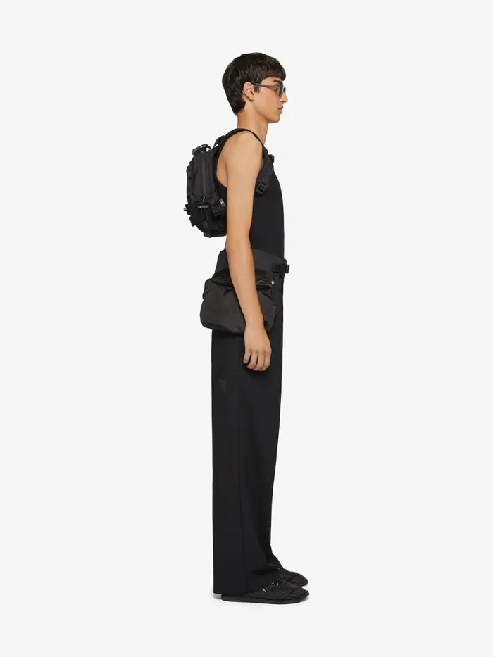 Men Pants and Shorts Givenchy Extra Wide Chino Pants In Canvas Black