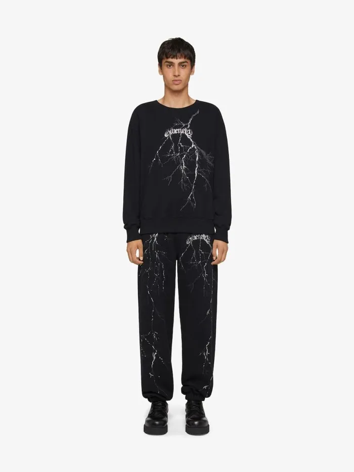 Men Pants and Shorts Givenchy Jogger Pants In Fleece With Reflective Artwork Black Men Pants and Shorts Givenchy Jogger Pants In Fleece With Reflective Artwork Black