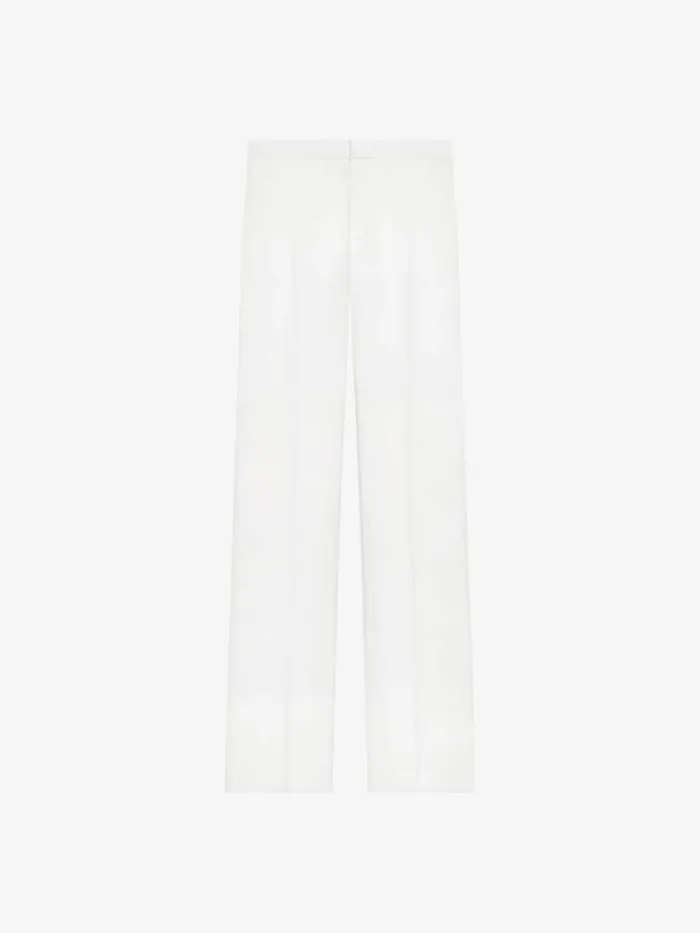 Men Pants and Shorts Givenchy Tailored Pants In Wool And Mohair White