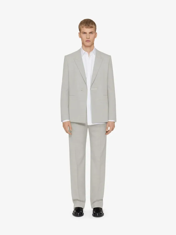 Men Pants and Shorts Givenchy Tailored Pants In Wool Cloud Grey