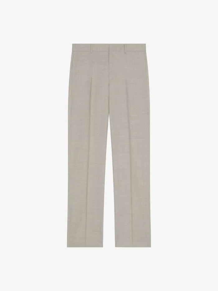 Men Pants and Shorts Givenchy Tailored Pants In Wool Greybeige