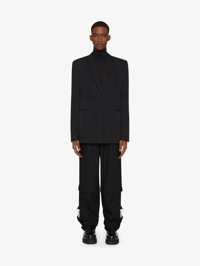 Men Pants and Shorts Givenchy Two In One Detachable Pants In Wool With Suspenders Black Men Pants and Shorts Givenchy Two In One Detachable Pants In Wool With Suspenders Black