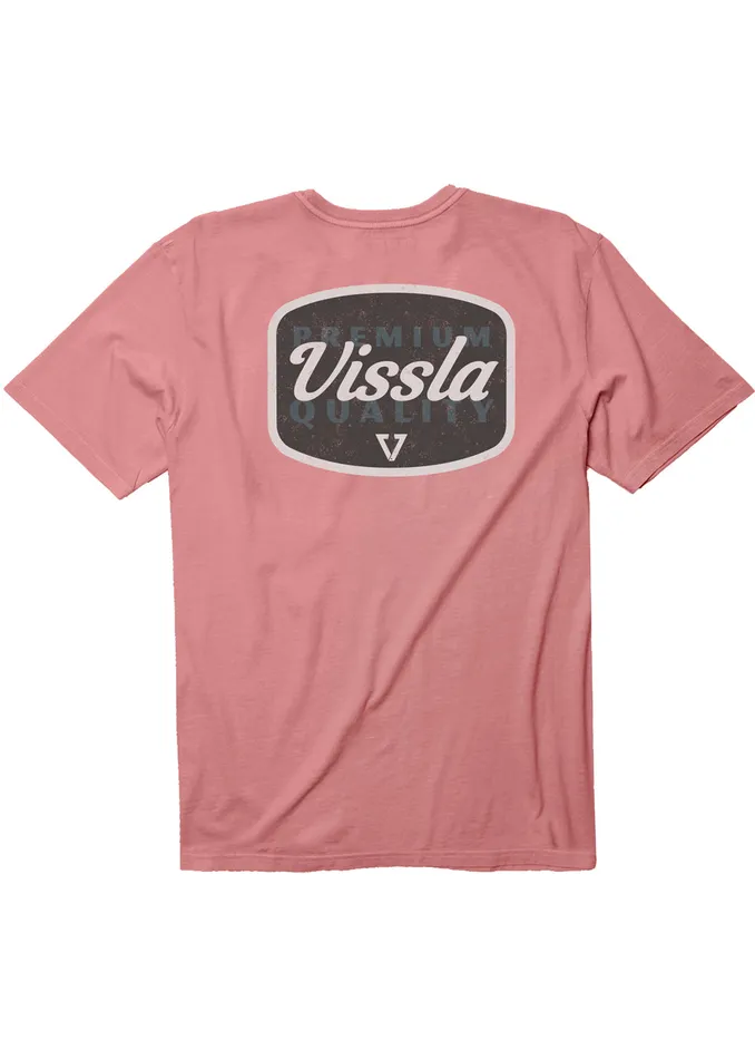Men Premium Tees Vissla Dynasty Ss Pkt Tee Dusty Rose