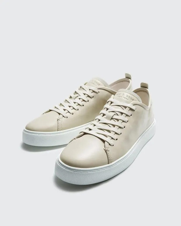 Men rag and bone Perry Leather Sneaker BlackBone WhiteOff Wht Shoes