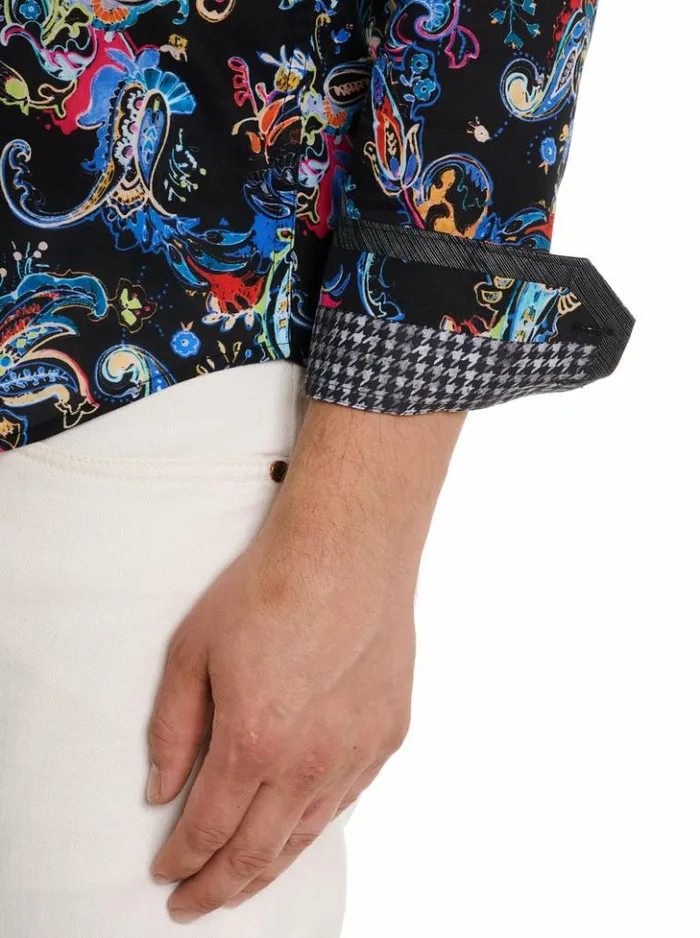 Men Robert Graham Button Down Shirts Electric Reef Long Sleeve Button Down Shirt Multi