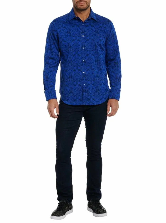 Men Robert Graham Button Down Shirts Highland Long Sleeve Button Down Shirt Classic