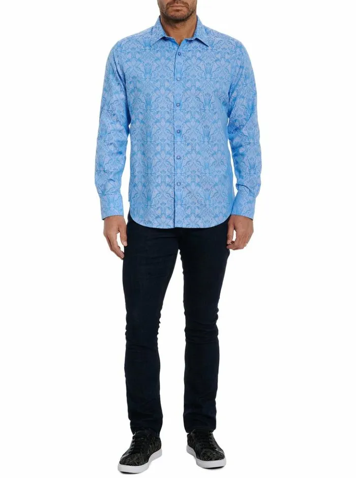 Men Robert Graham Button Down Shirts Highland Long Sleeve Button Down Shirt Classic