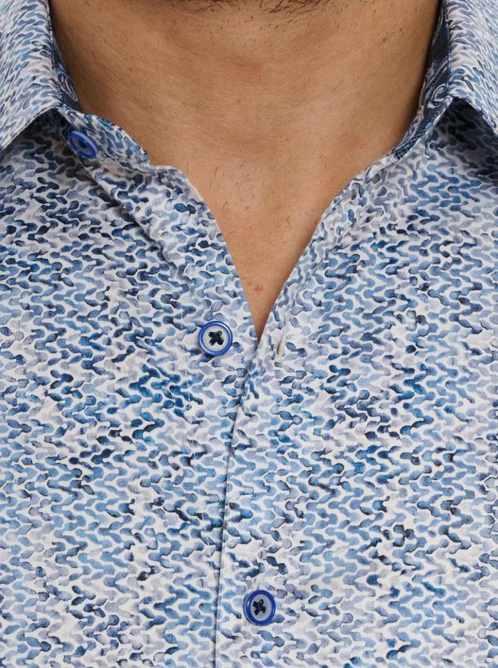 Men Robert Graham Button Down Shirts Kaimana Long Sleeve Button Down Shirt Blue