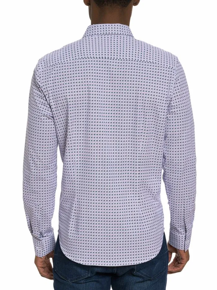 Men Robert Graham Button Down Shirts Kensinger Motion Long Sleeve Button Down Shirt Lavender